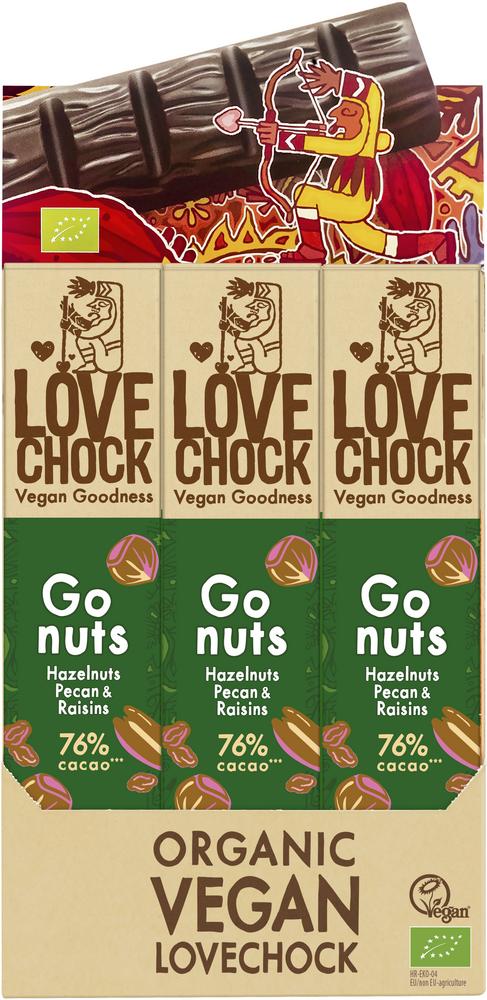 Go Nuts Hazelnuts&Pecan&Raisins Riegel 40 g