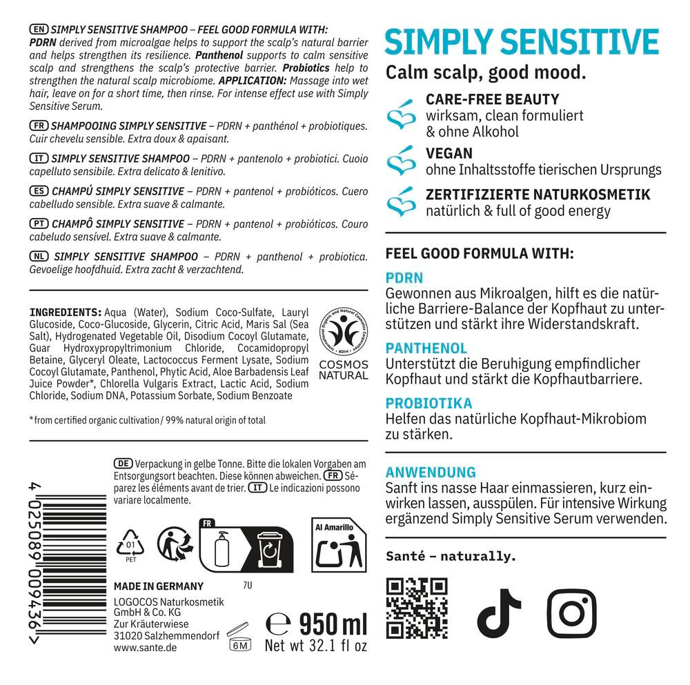 Simply Sensitive Shampoo 950 ml