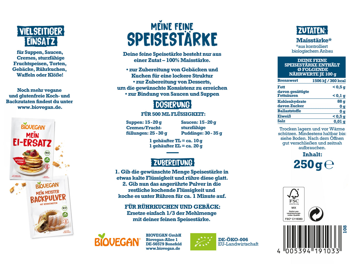 Speisestärke fein 250 g