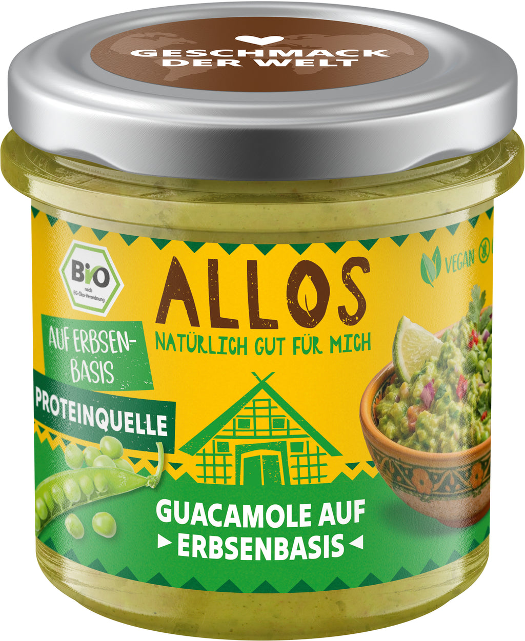Geschmack der Welt Guacamole auf Erbsenbasis 140 g
