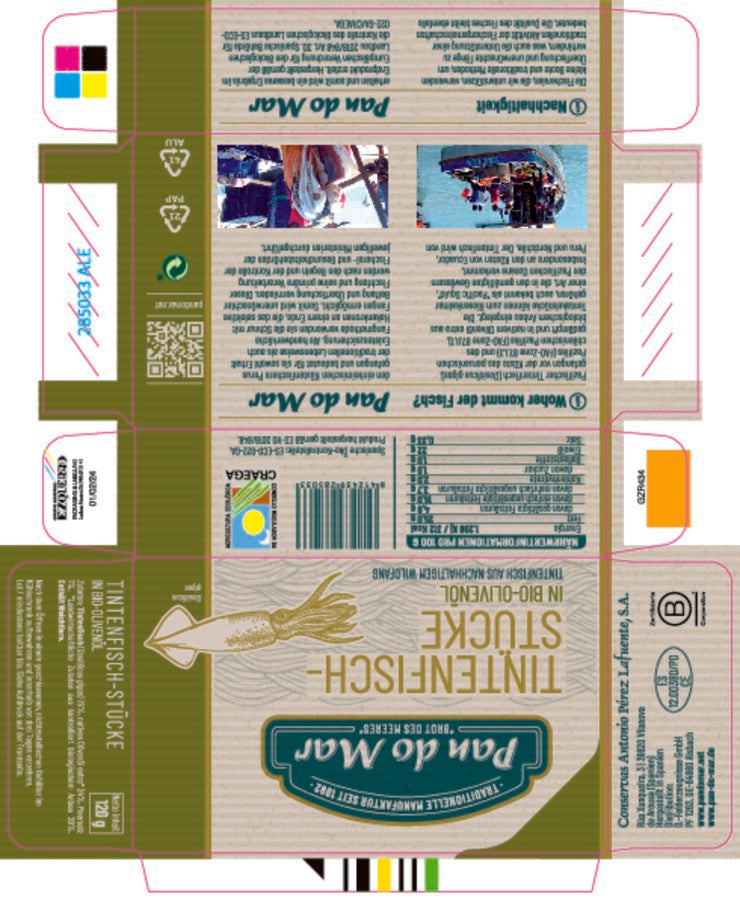 Tintenfischstücke in Bio-Olivenöl 120 g