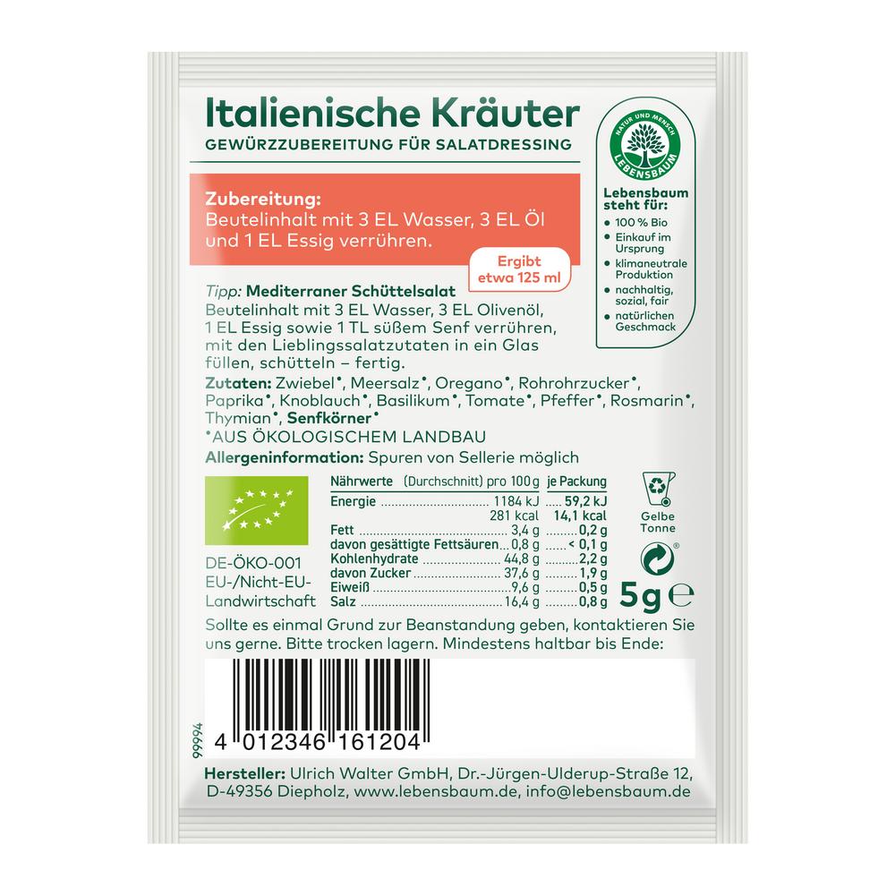 Salatdressing Italien. Kräuter demeter 3x5 g
