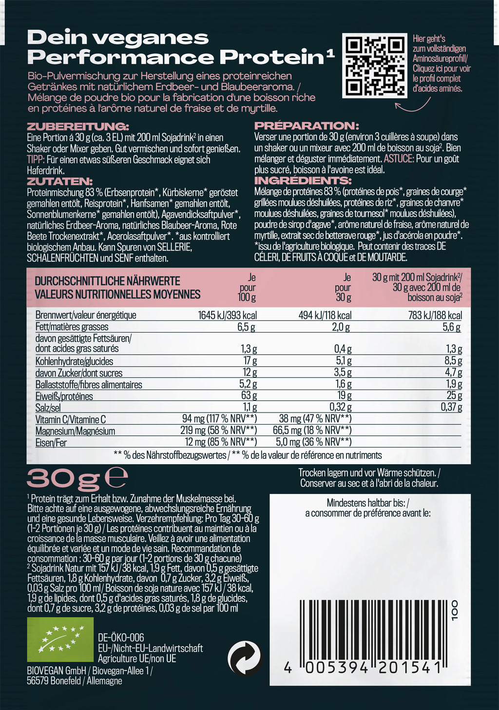 High Protein Shake Berry 5K 30 g