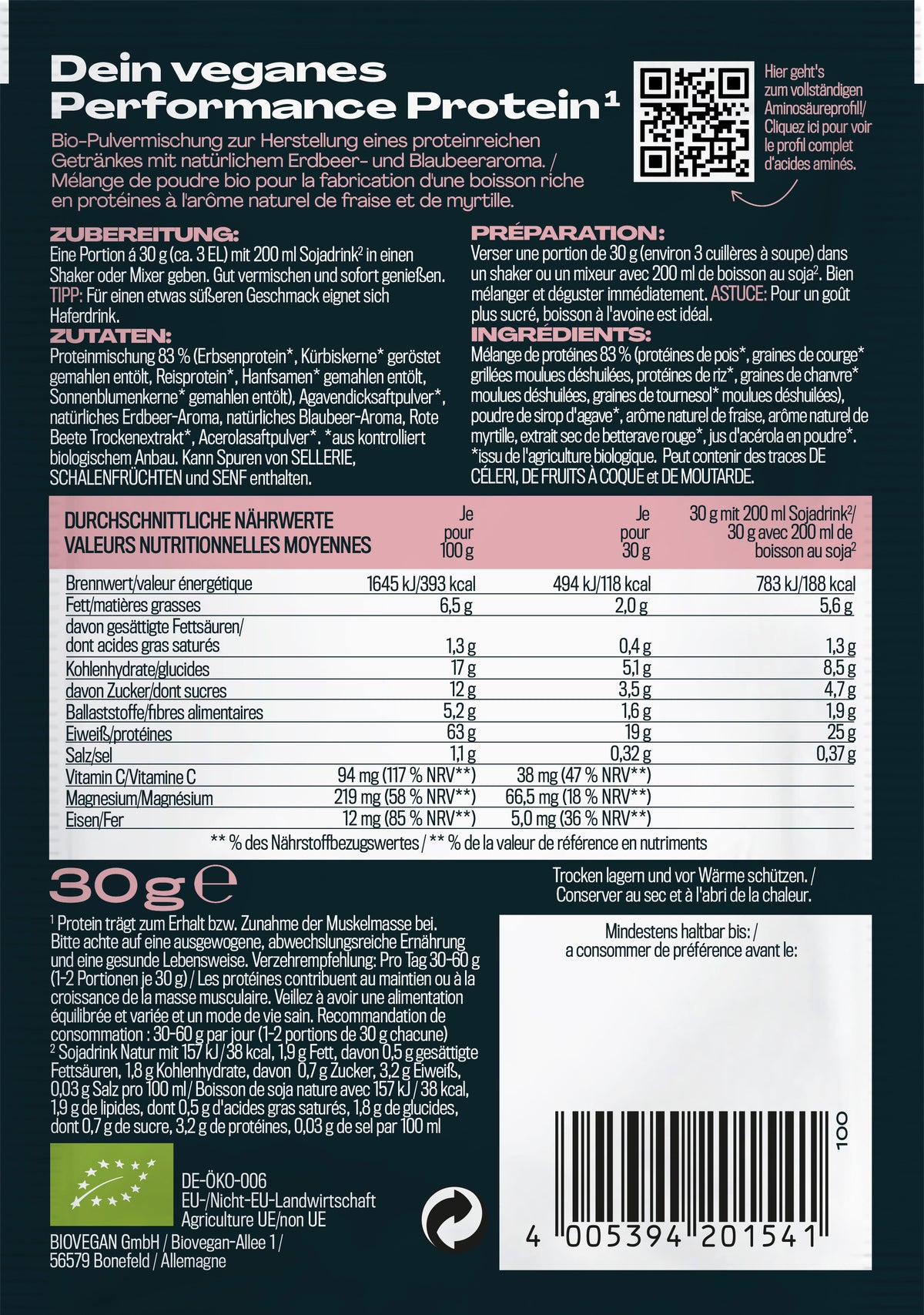 High Protein Shake Berry 5K 30 g
