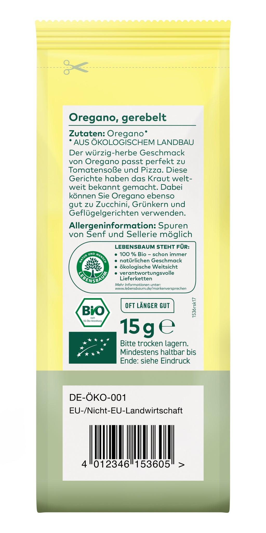 Oregano gerebelt 15 g