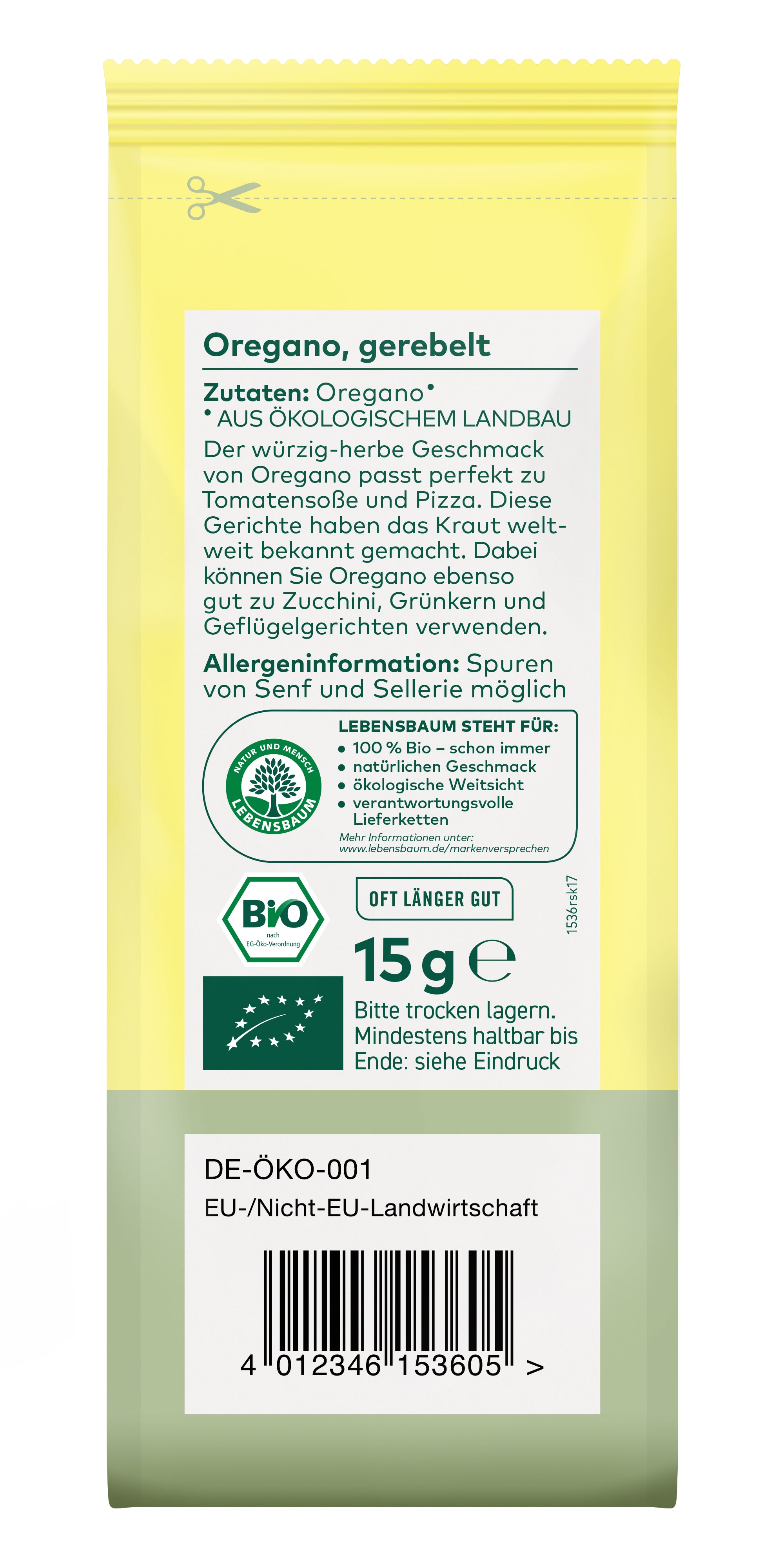 Oregano gerebelt 15 g