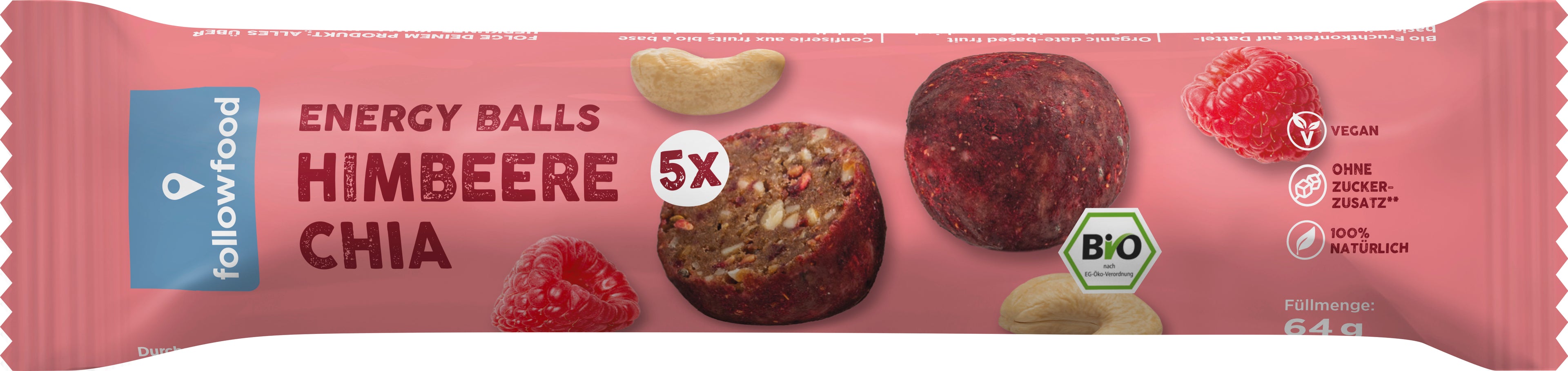 Himbeere & Chia Dattelkugeln 50 g