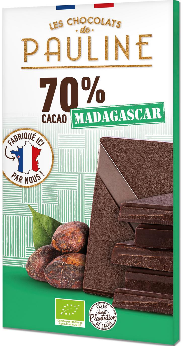 Dark Chocolate 70% Origin Madagascar sugars-free 80 g