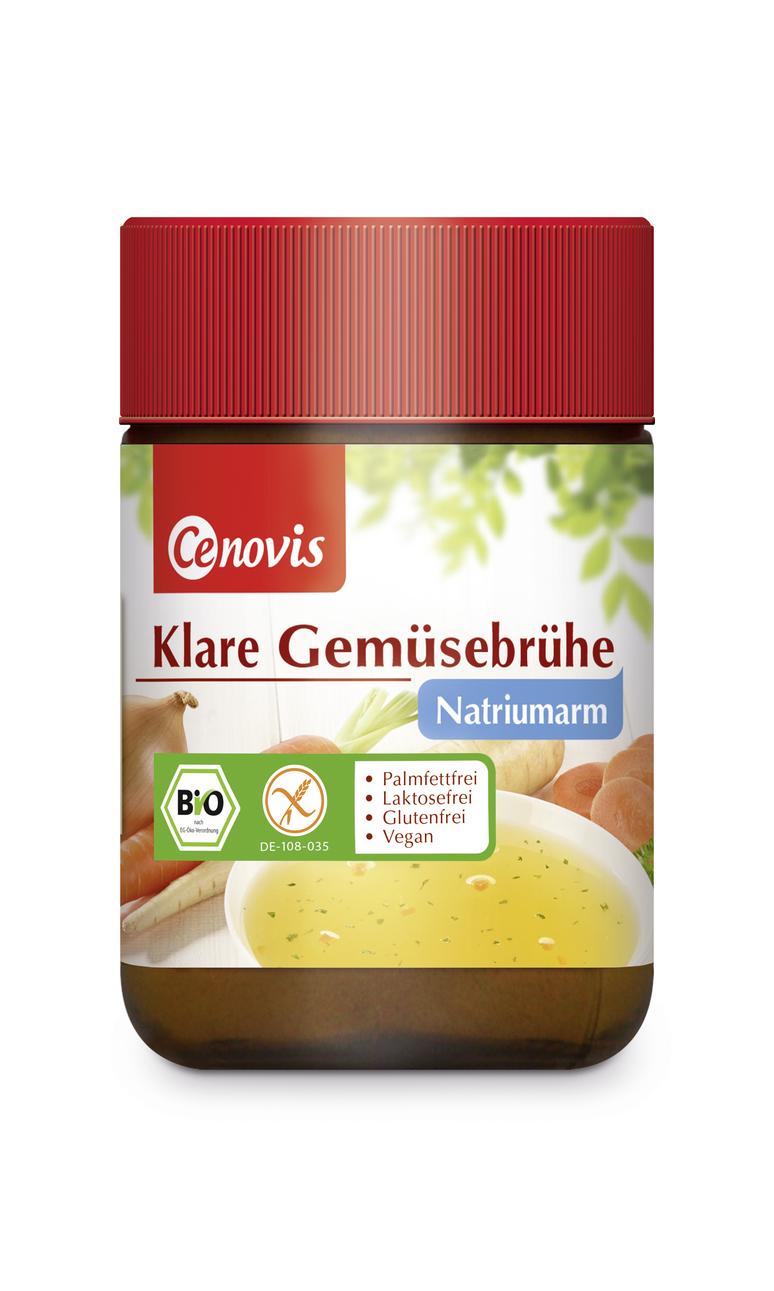 Klare Gemüsebrühe natriumarm Glas 96 g
