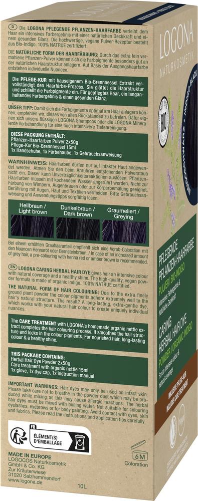 Pflegende Pflanzen-Haarfarbe Pulver 12 Indigoschwa 100 g