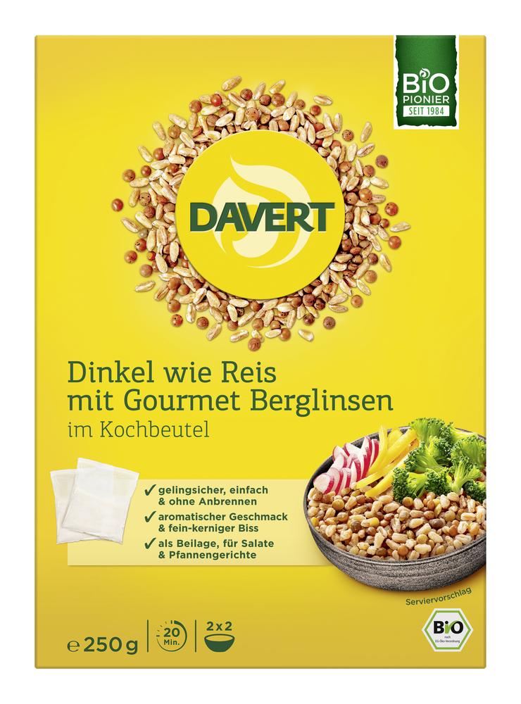 Dinkel wie Reis mit Gourmet Berglinsen im Kochbeut 250 g