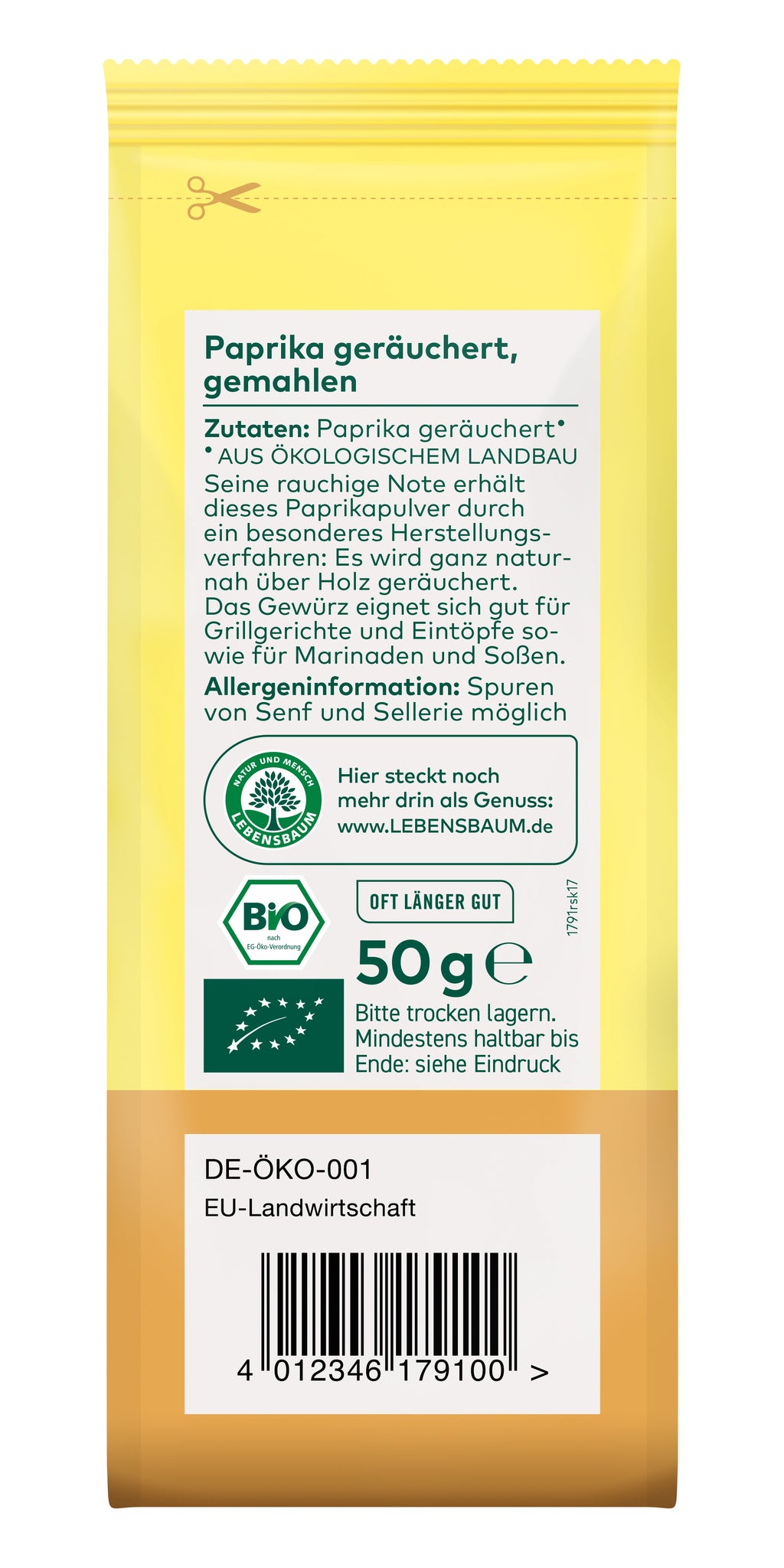 Paprika geräuchert gemahlen 50 g