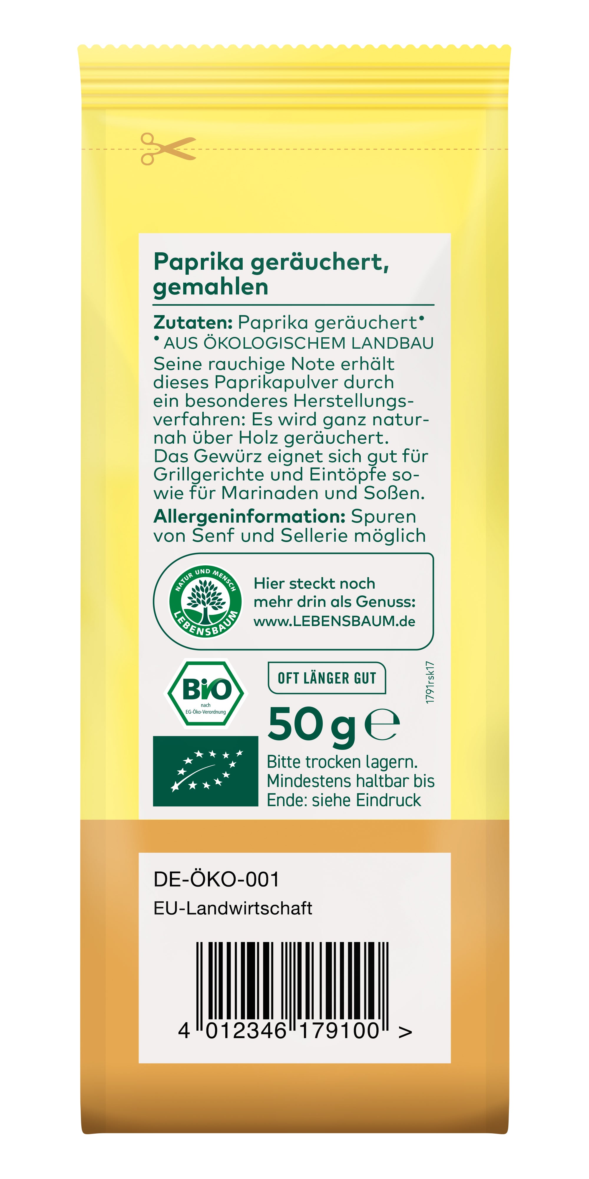 Paprika geräuchert gemahlen 50 g