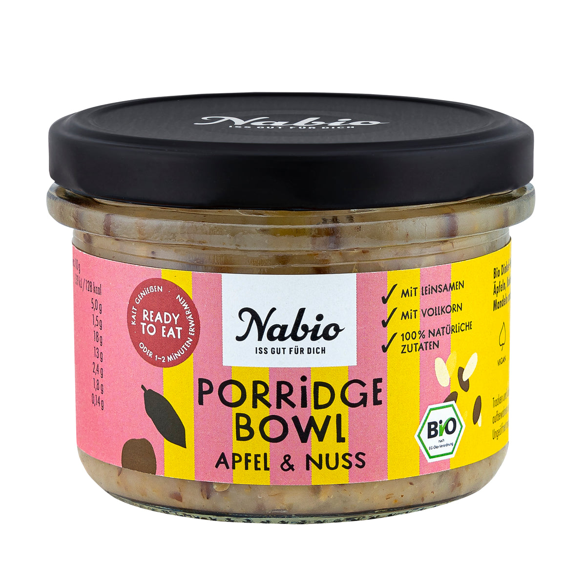 Nabio Porridge Bowl Apfel & Nuss 180 g