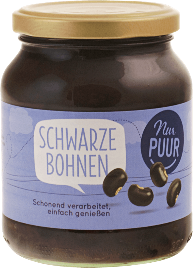 Schwarze Bohnen im Glas 350 g