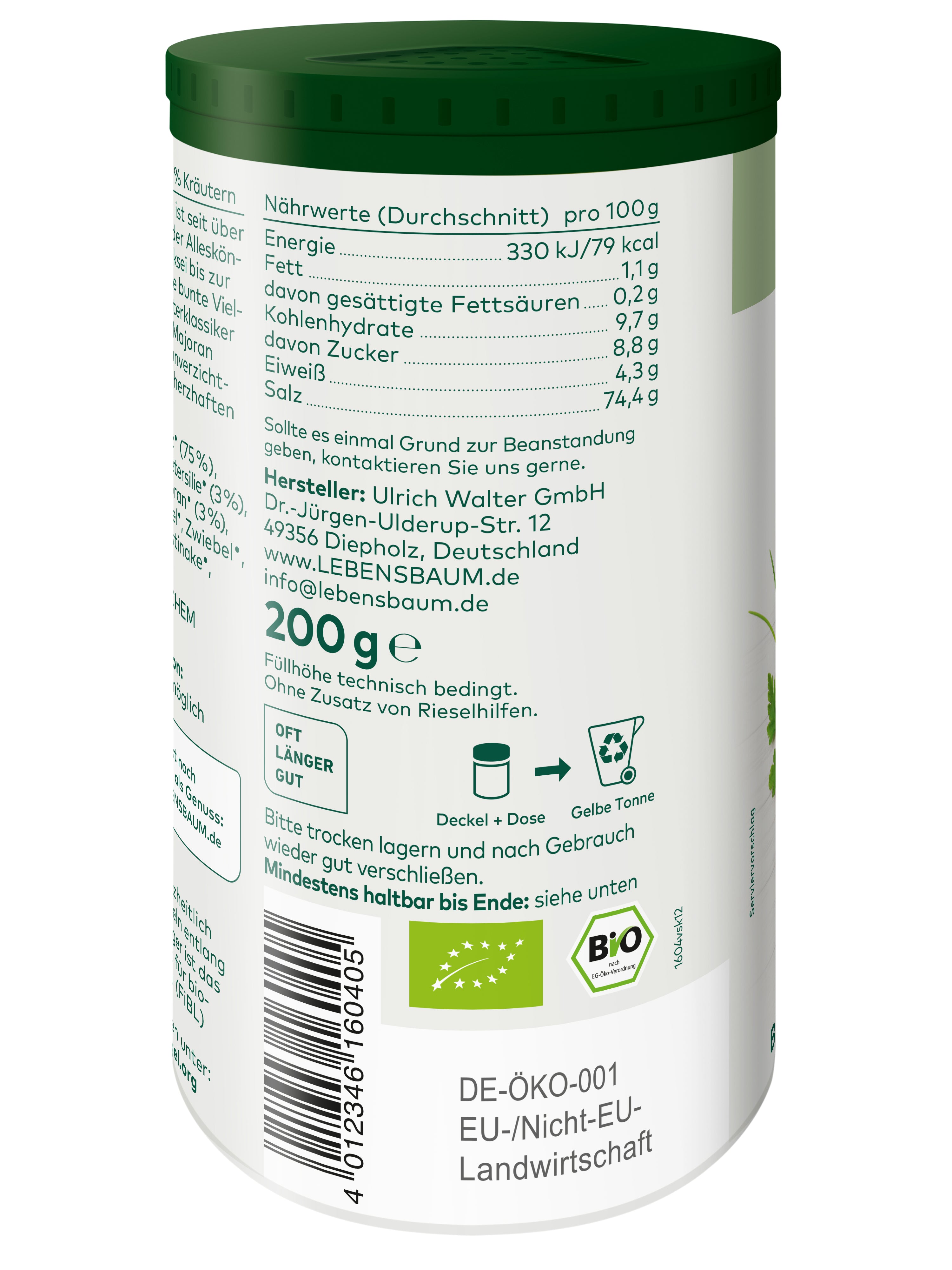 Kräutersalz demeter 200 g