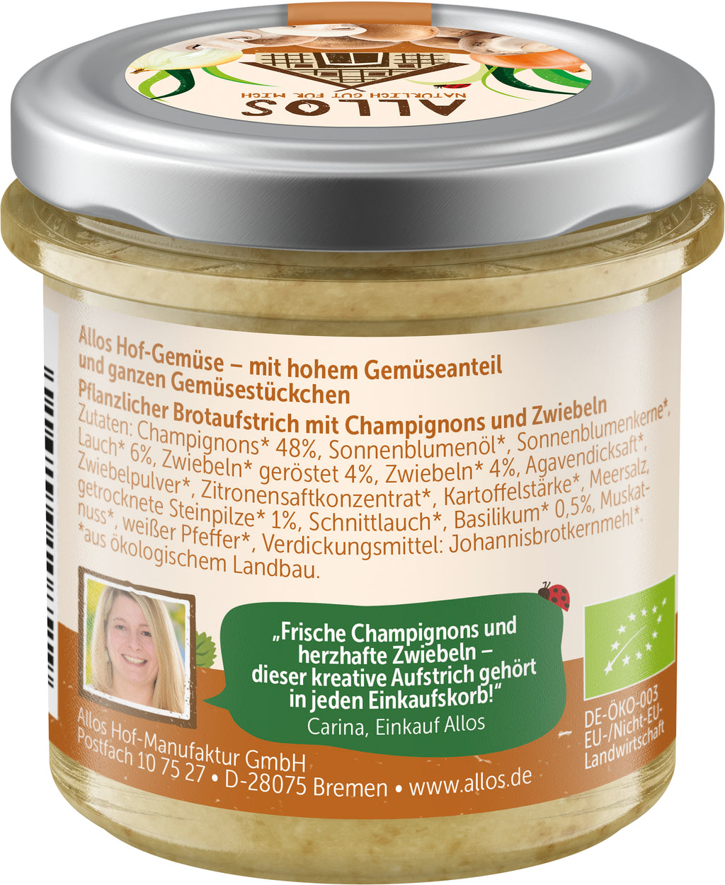 Hofgemüse Carinas Champignon Zwiebel 135 g