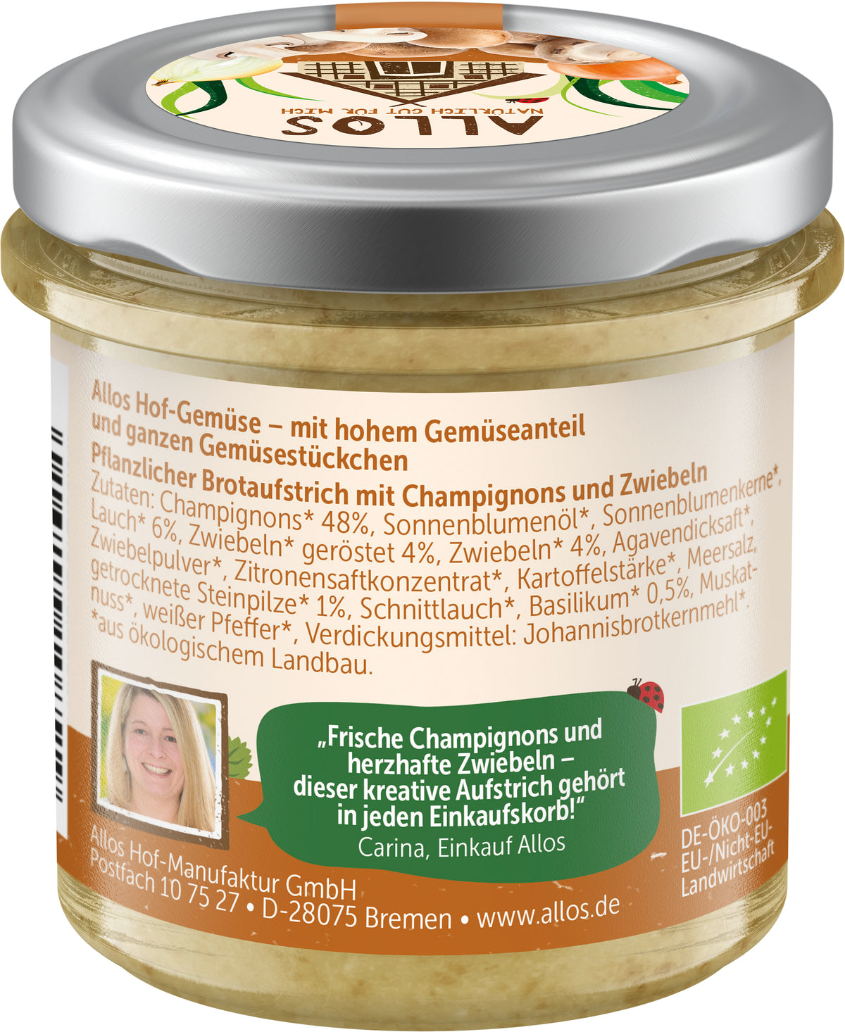 Hofgemüse Carinas Champignon Zwiebel 135 g
