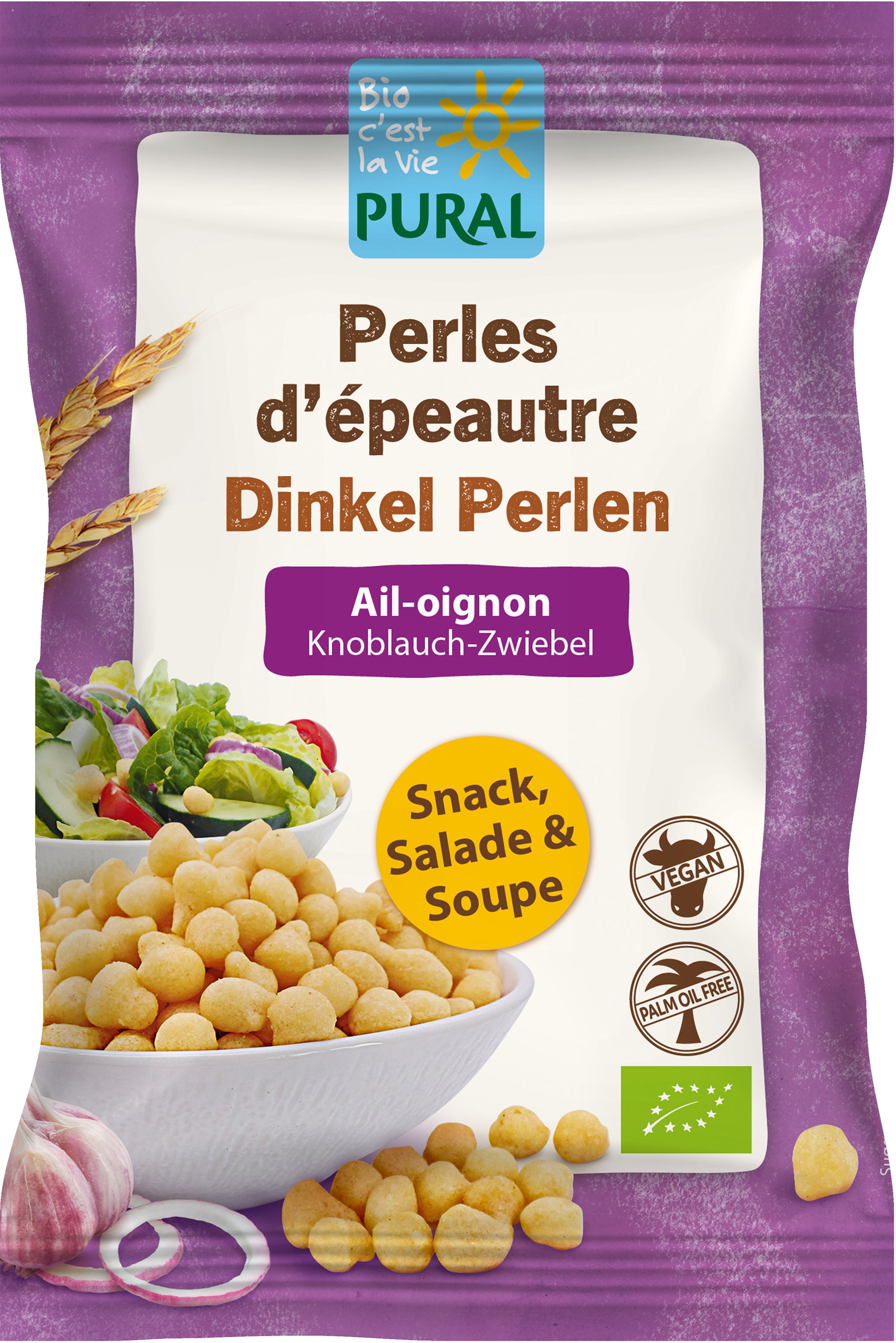 Dinkel Perlen Knoblauch-Zwiebel Backerbsen 125 g