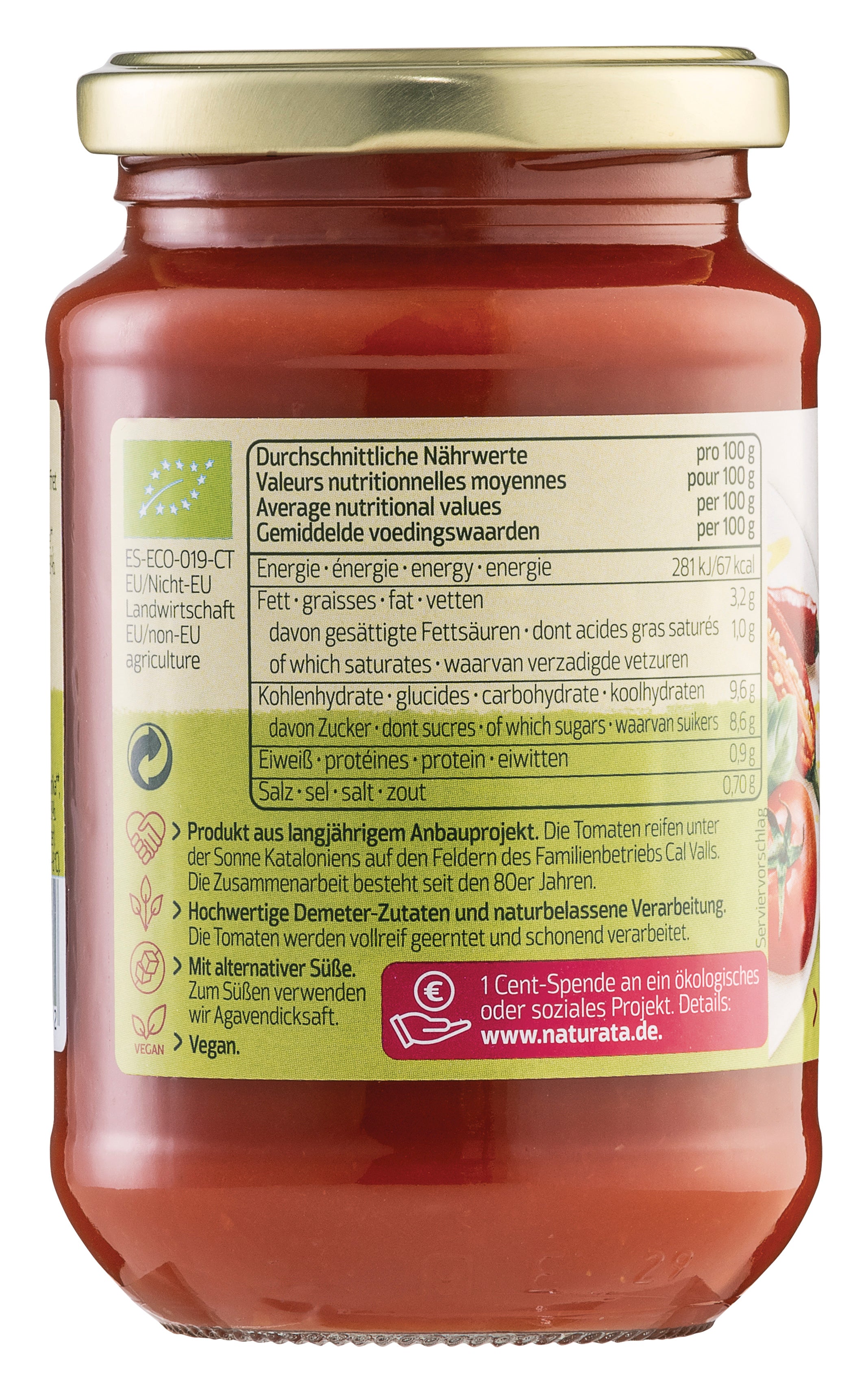 Arrabbiata Tomatensauce demeter 330 ml