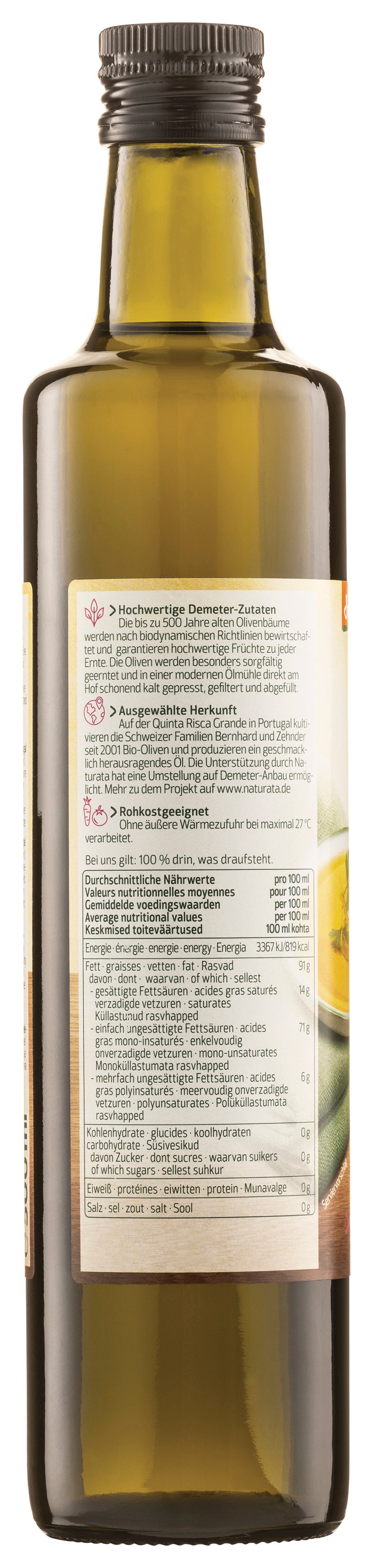 Olivenöl Portugal Risca Grande demeter nativ extra 500 ml