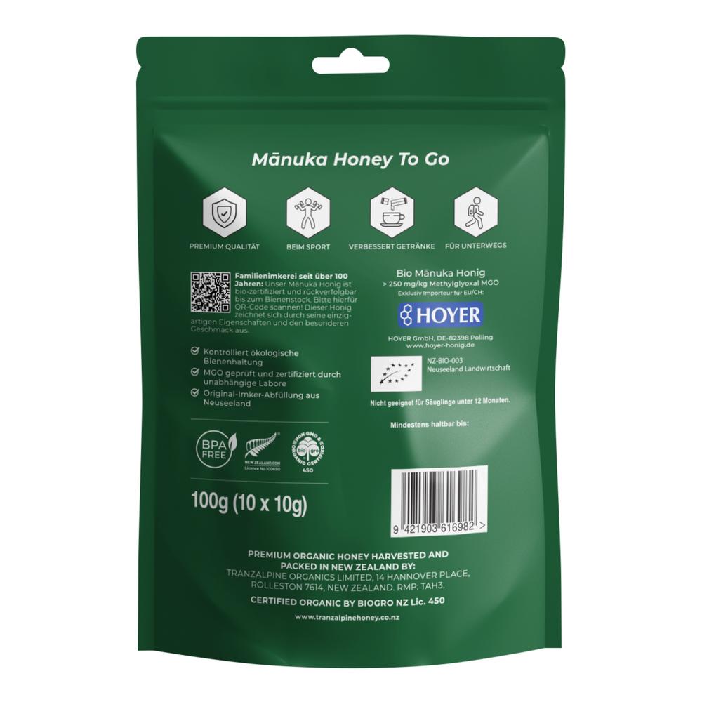 TranzAlpine Manuka Honig Sachets MGO 250+ 100 g