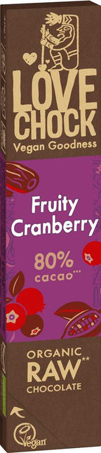 RAW Fruity Cranberry 80% Riegel 40 g