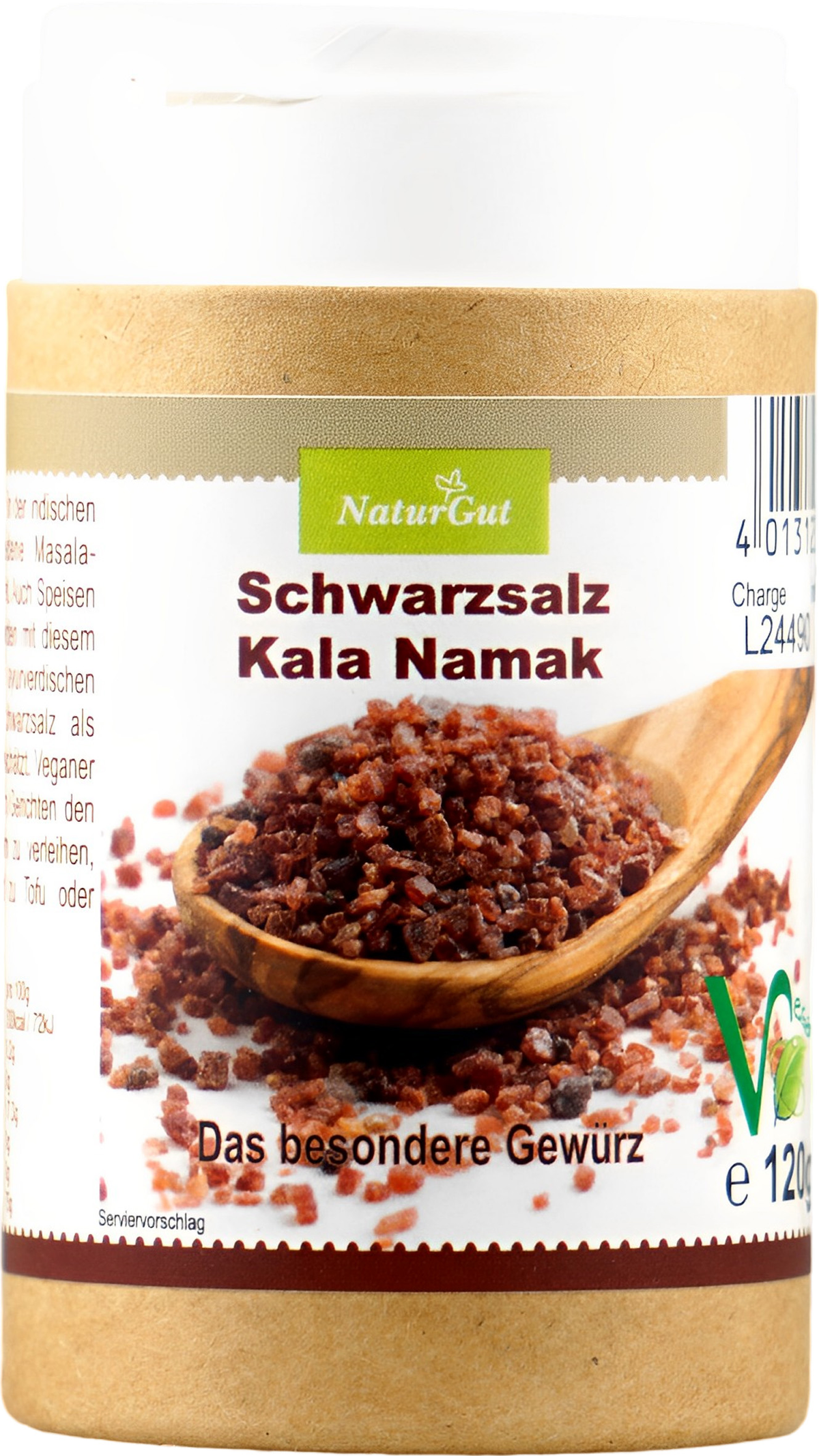 Kala Namak Schwarzsalz gemahlen im Streuer 120 g