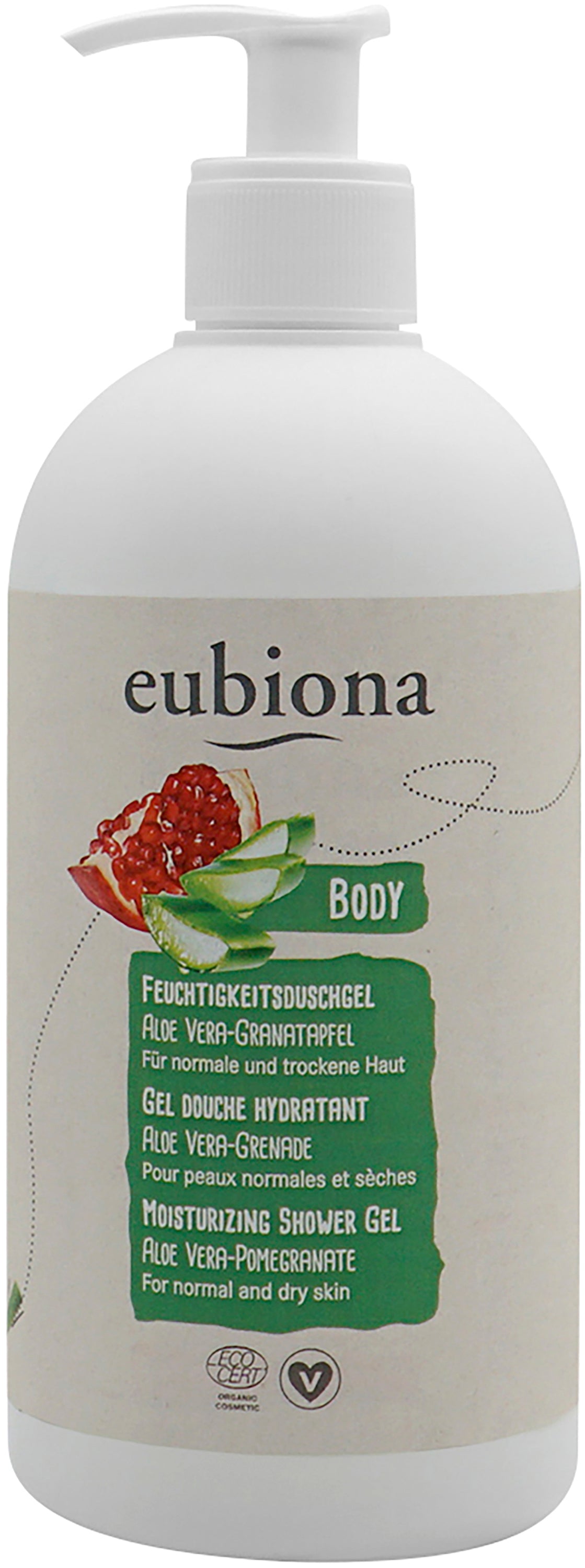 Feuchtigkeitsduschgel Aloe Vera-Granatapfel 500 ml