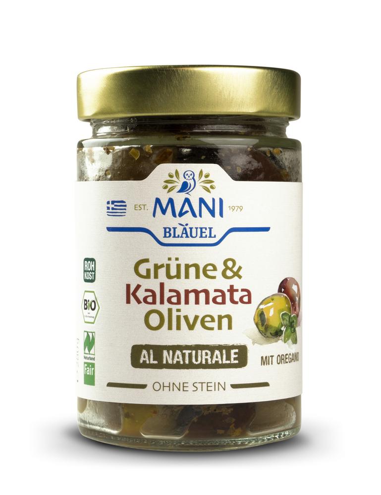 Grüne & Kalamata Oliven al Naturale entkernt 175 g