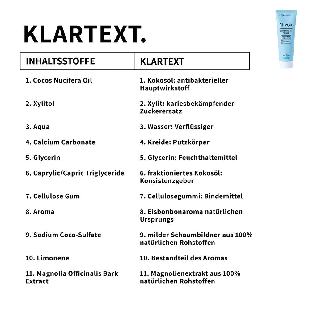 Zahncreme aus Bio-Kokosöl Eisminze 75 ml