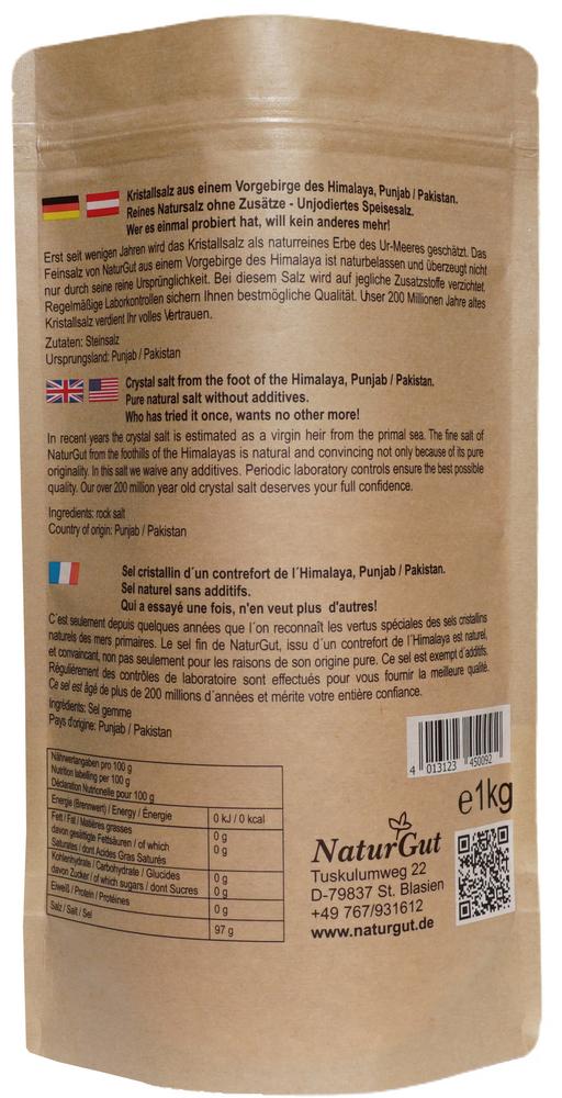Kristallsalz gemahlen im Polybeutel 1 kg