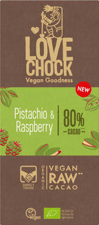 RAW Pistachio & Raspberry 80% Tafel 70 g