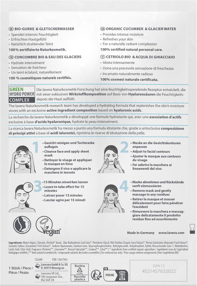 Feuchtigkeitsspendende Tuchmaske 21 ml