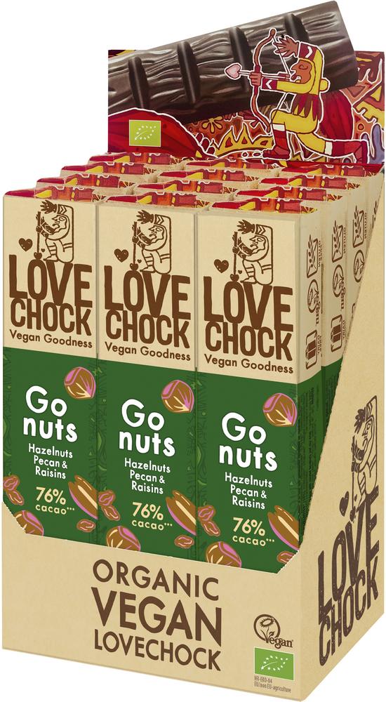 Go Nuts Hazelnuts&Pecan&Raisins Riegel 40 g