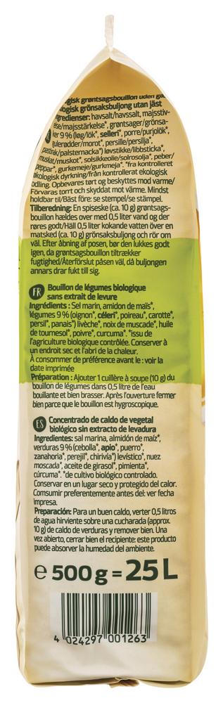 Gemüsebrühe hefefrei  NFB 500 g