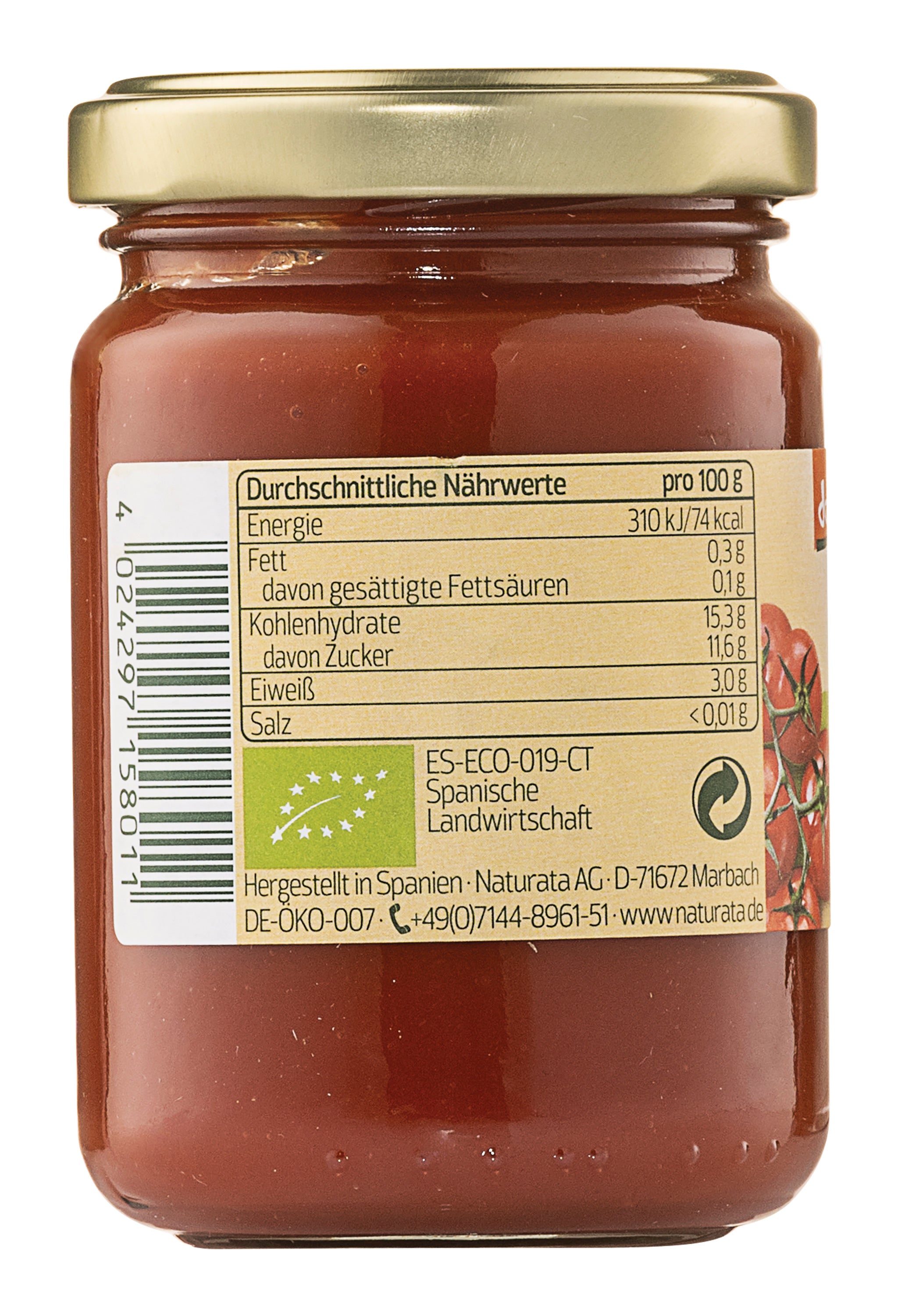 Tomatenmark demeter Glas 125 g