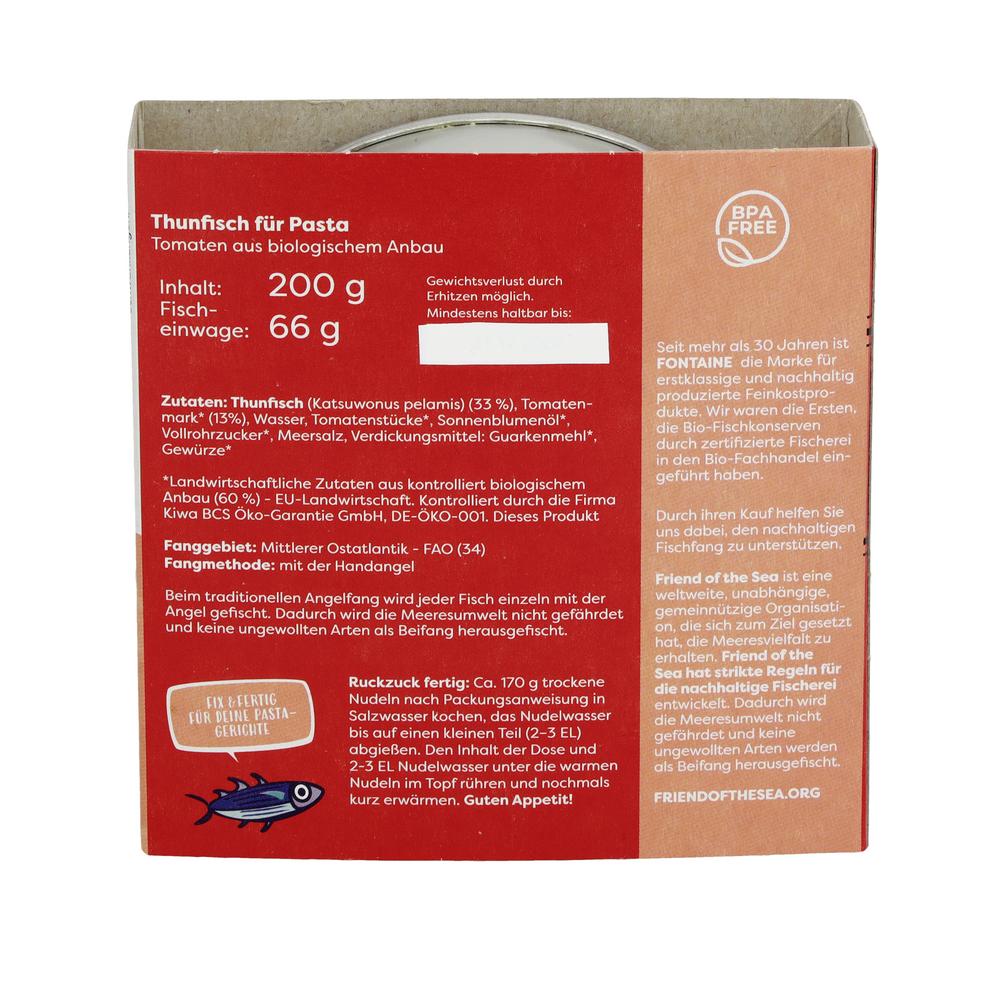 Thunfisch für Pasta Tomate 200 g