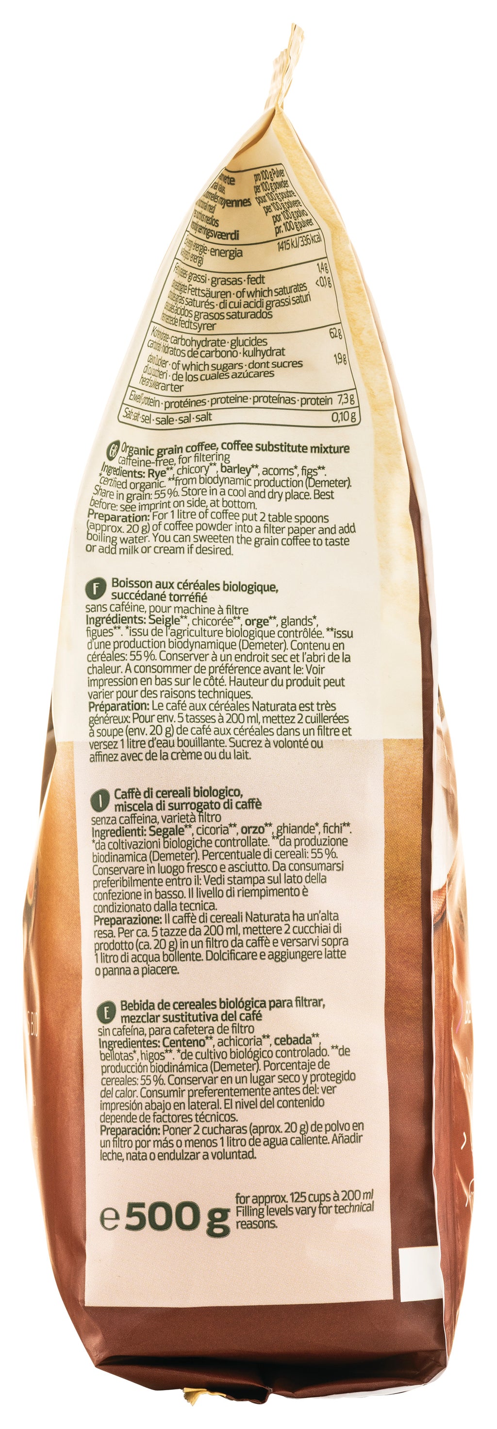Getreidekaffee Filter demeter 500 g