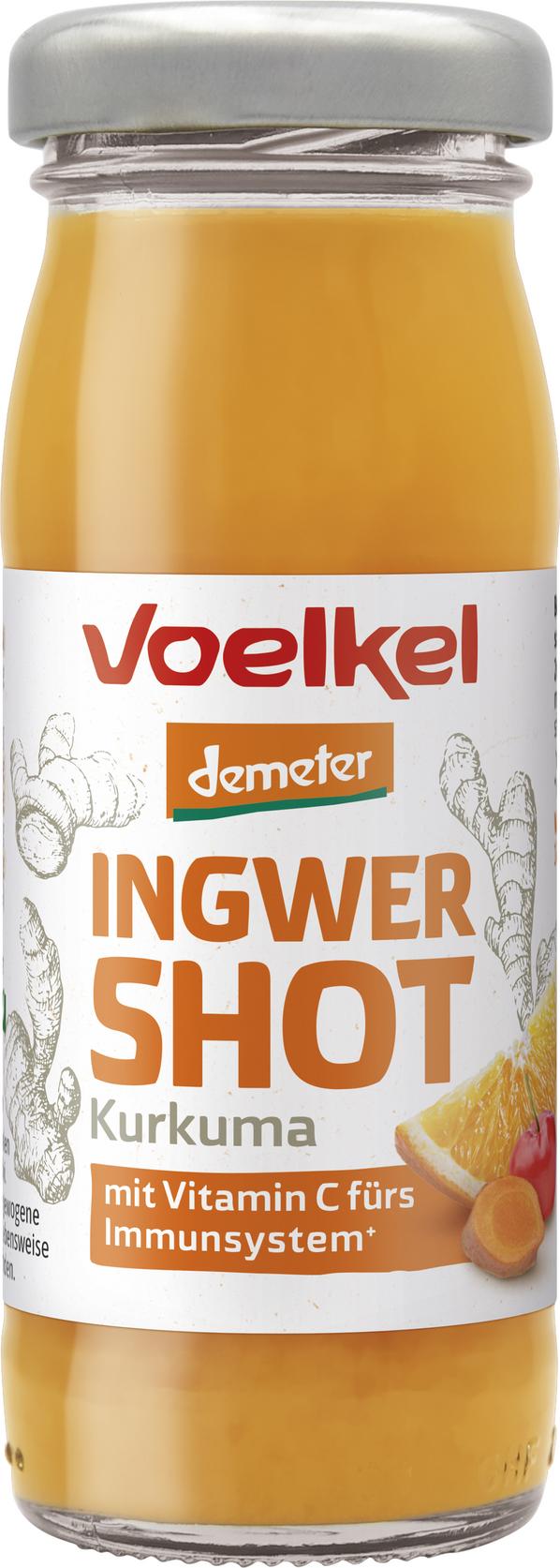 Shot Ingwer & Kurkuma demeter 2er facing Einweg 95 ml