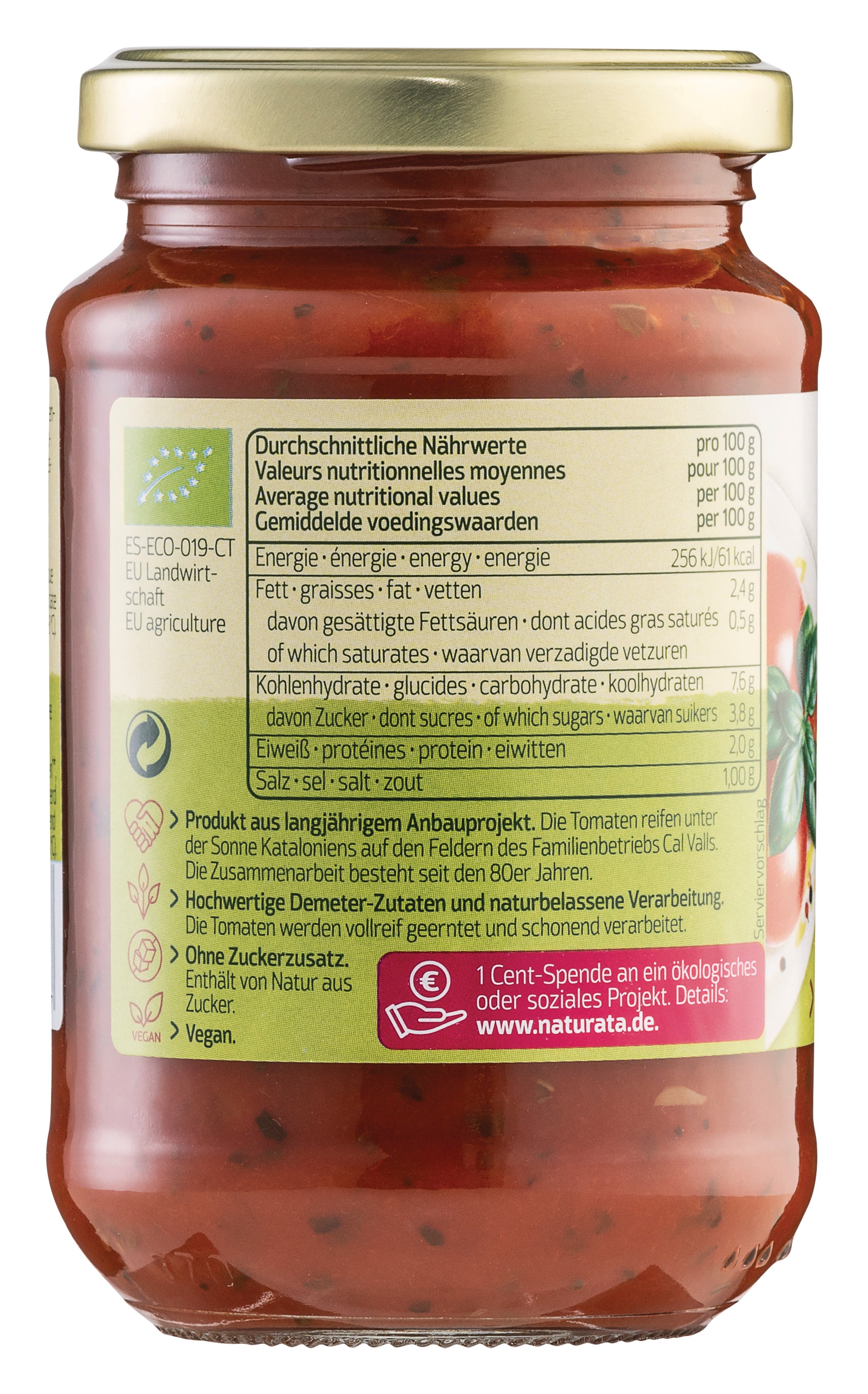 Tomatensauce Basilikum demeter 330 ml