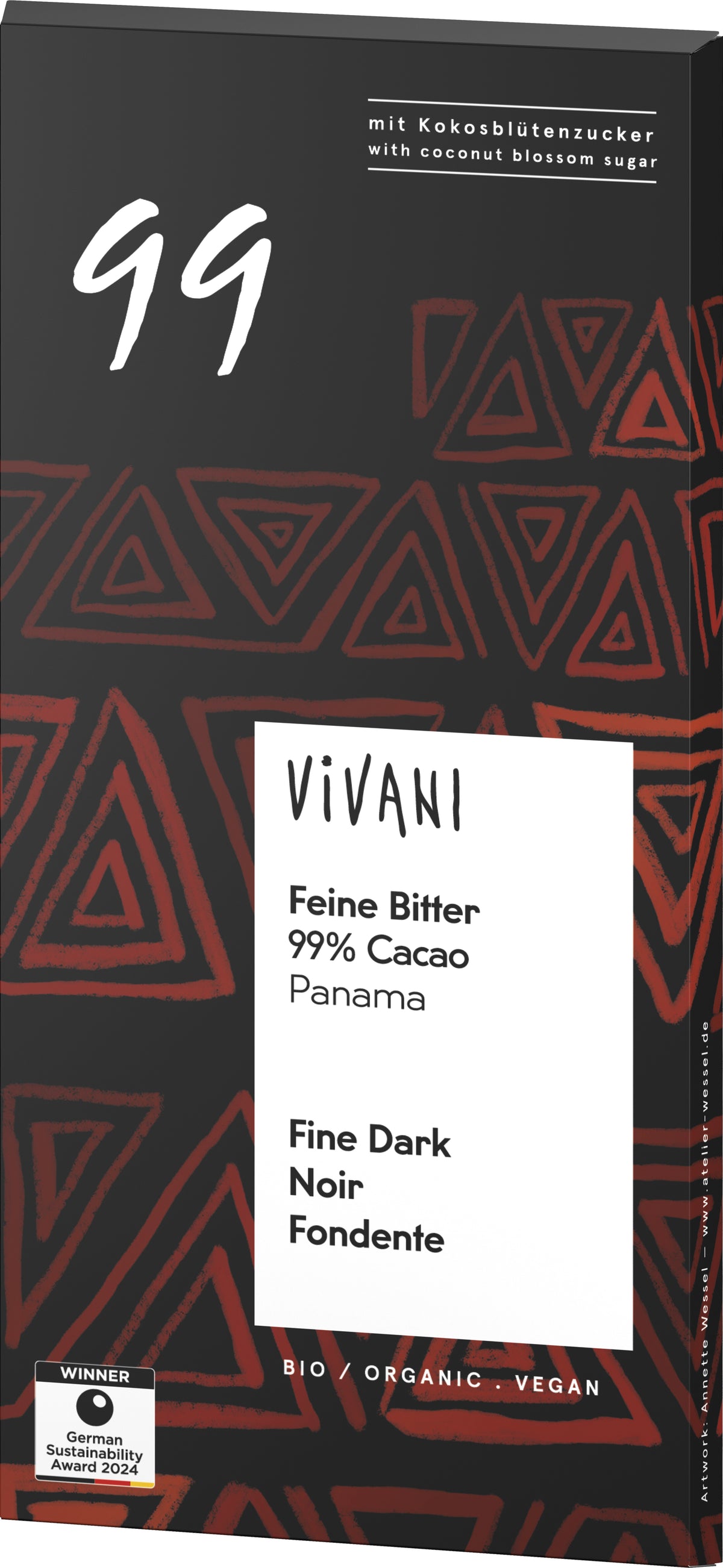Feine Bitter 99% Cacao Panama 80 g