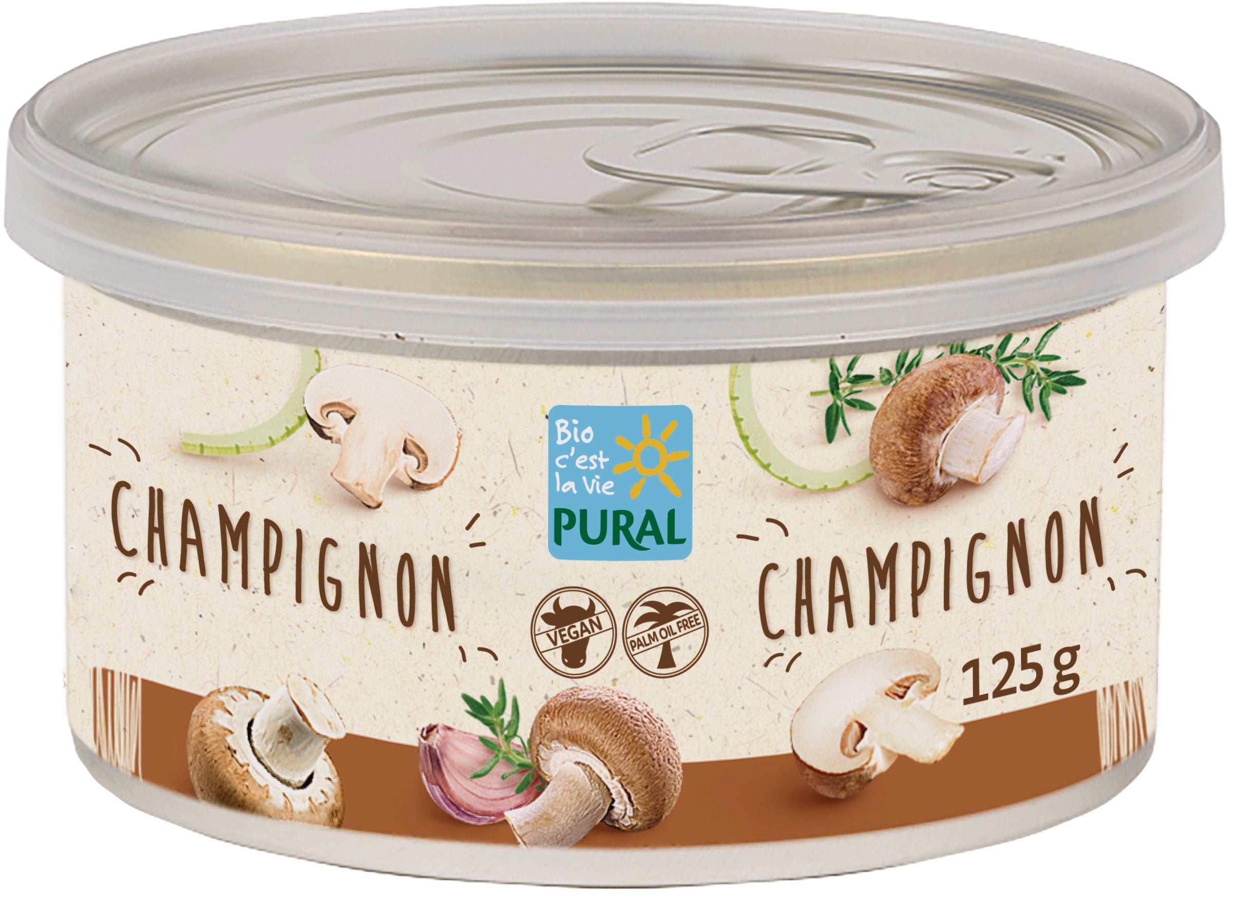 Pflanzlicher Aufstrich Champignons palmölfrei 125 g