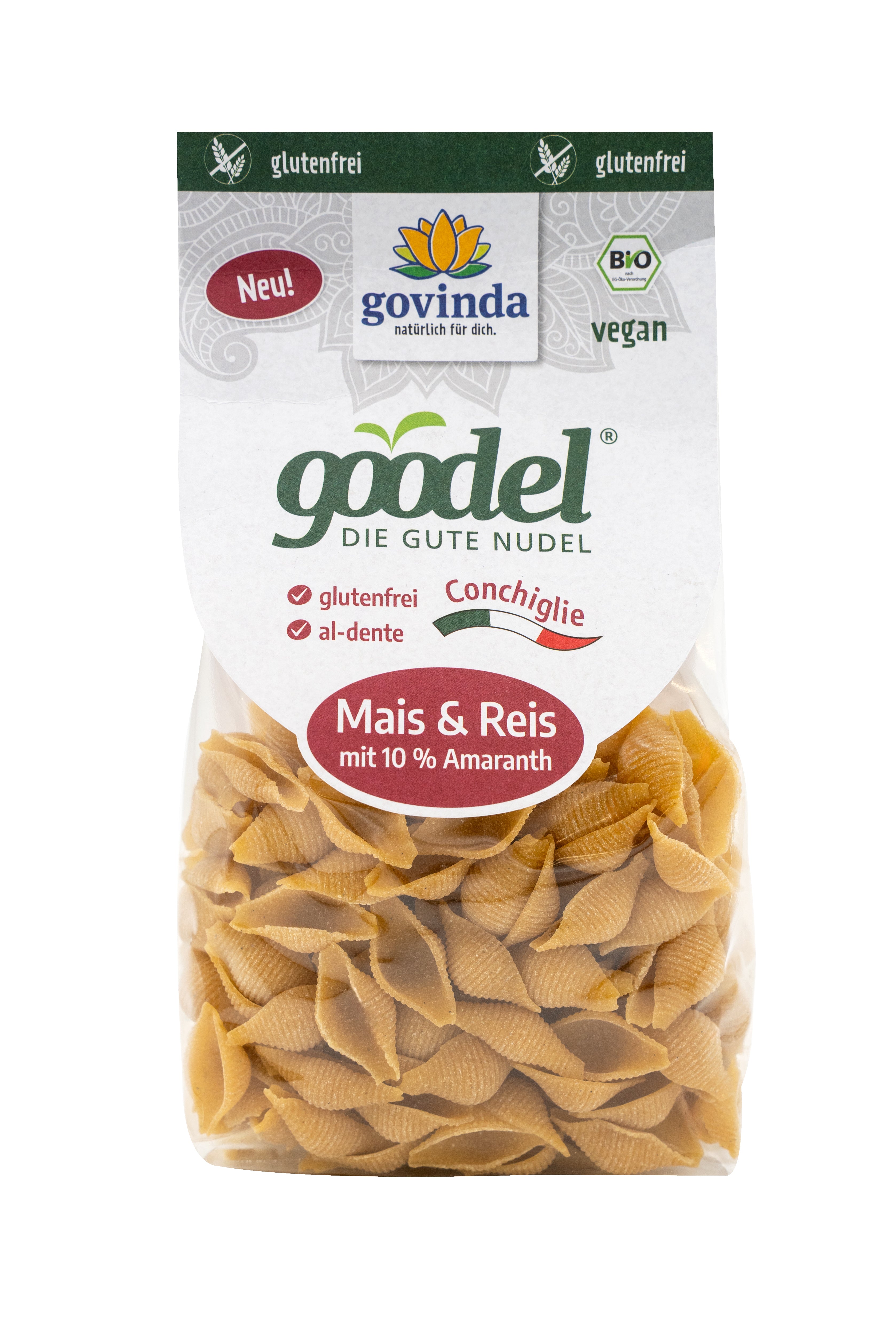 Goodel Conchiglie Mais/Reis/Amaranth/Teff/Quinoa 250 g