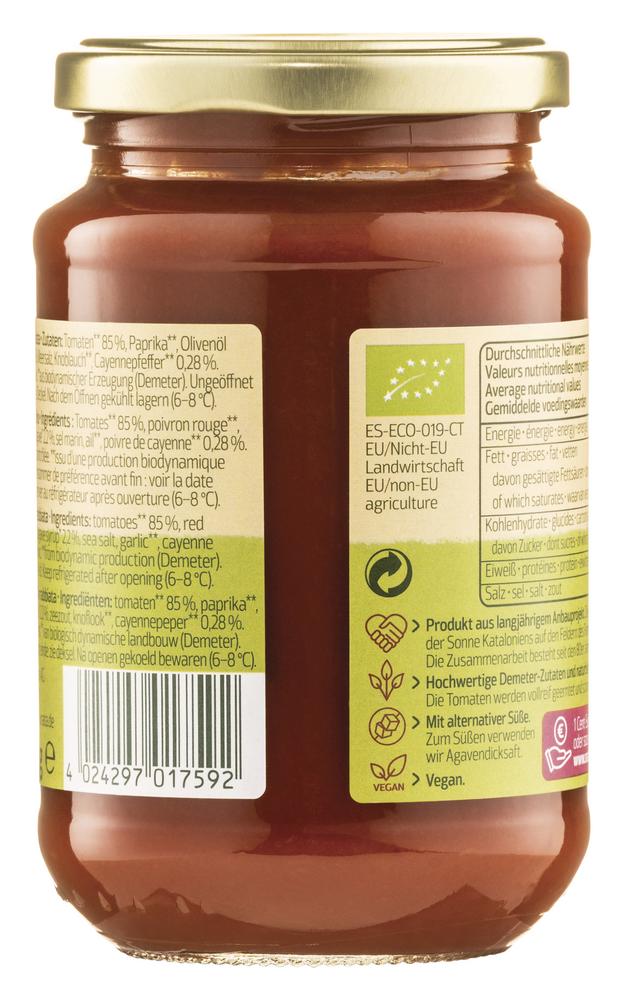 Arrabbiata Tomatensauce demeter 330 ml