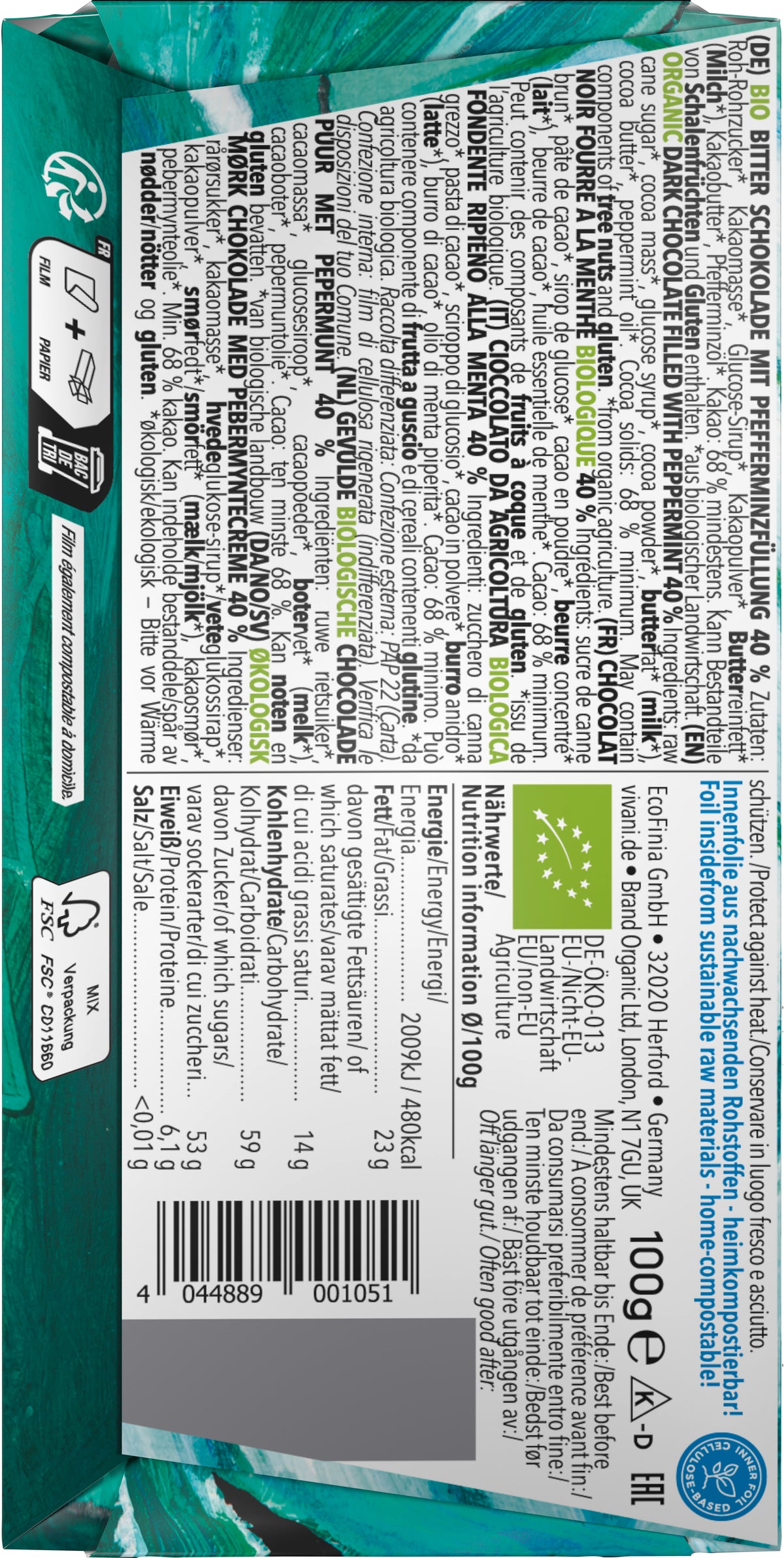 Pfefferminz Schokolade 100 g