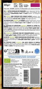 Feine Bitter Orange Schokolade 70% Cacao 80 g