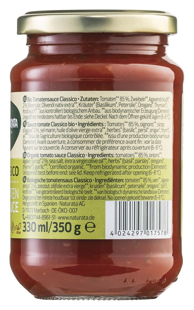 Tomatensauce Classico demeter 330 ml