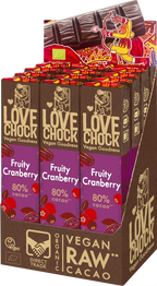 RAW Fruity Cranberry 80% Riegel 40 g
