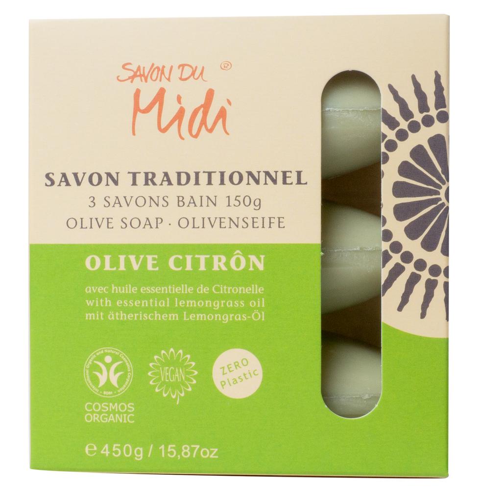 Olivenseife Olive-Citron in Papier-Box 450 g